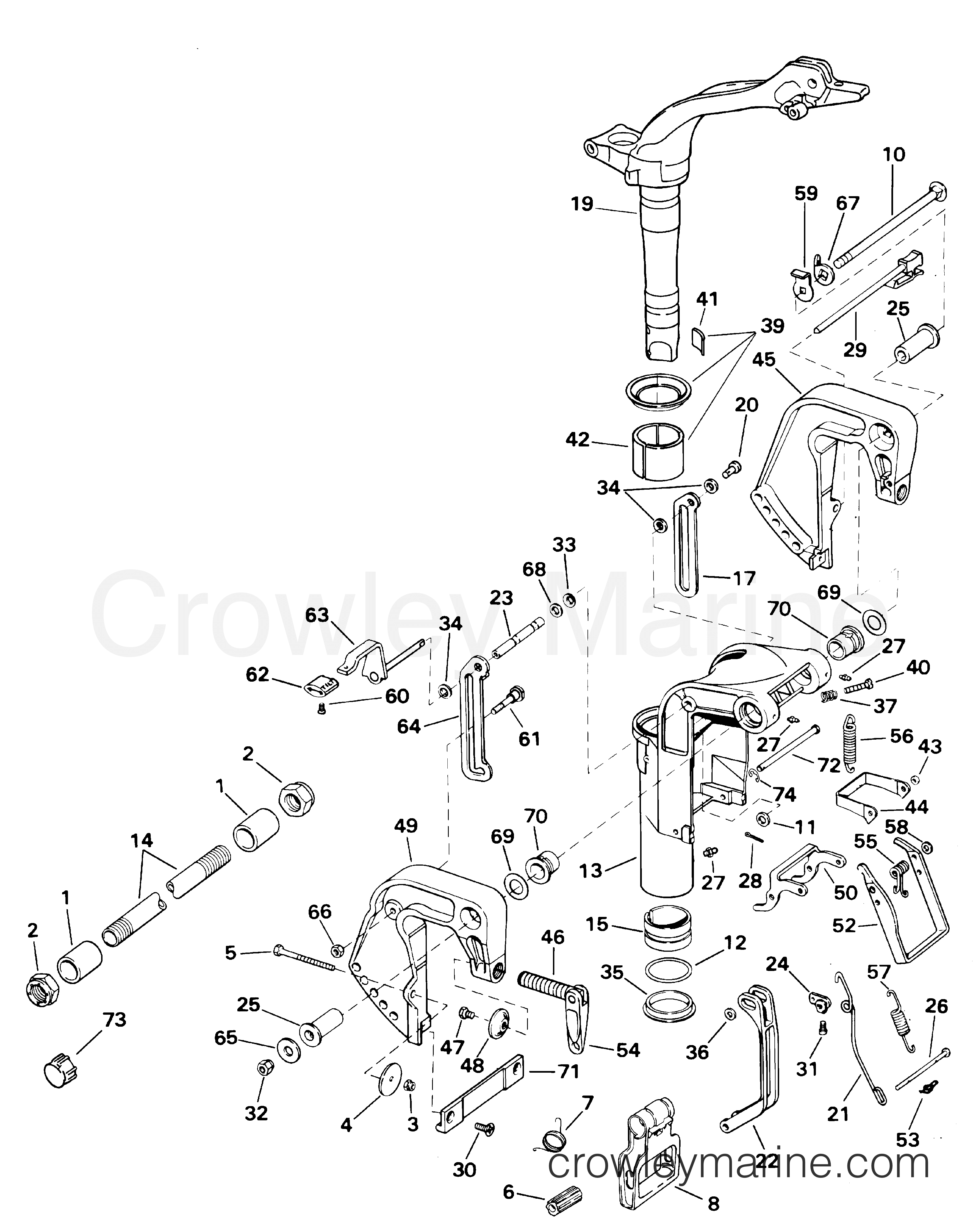 2001 Evinrude Outboards 10 - E10EL4SID MIDSECTION section