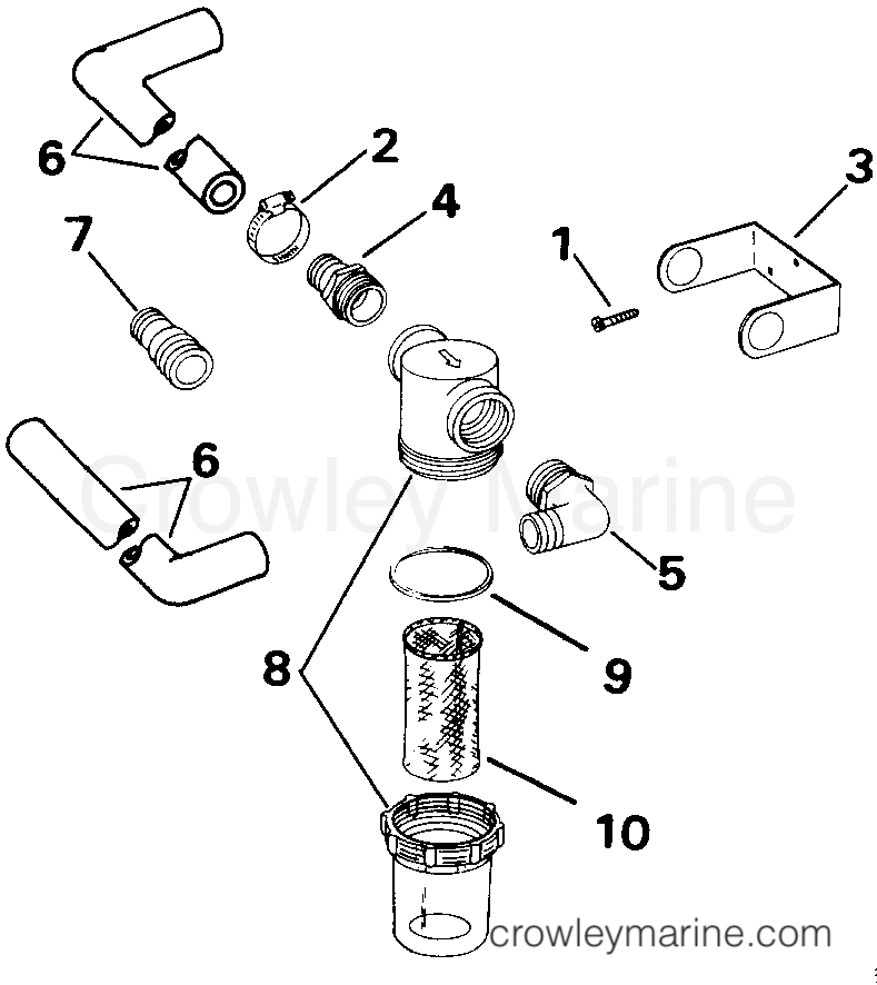 1993 Rigging OMC Stern Drive - All Models - STRAINER KIT