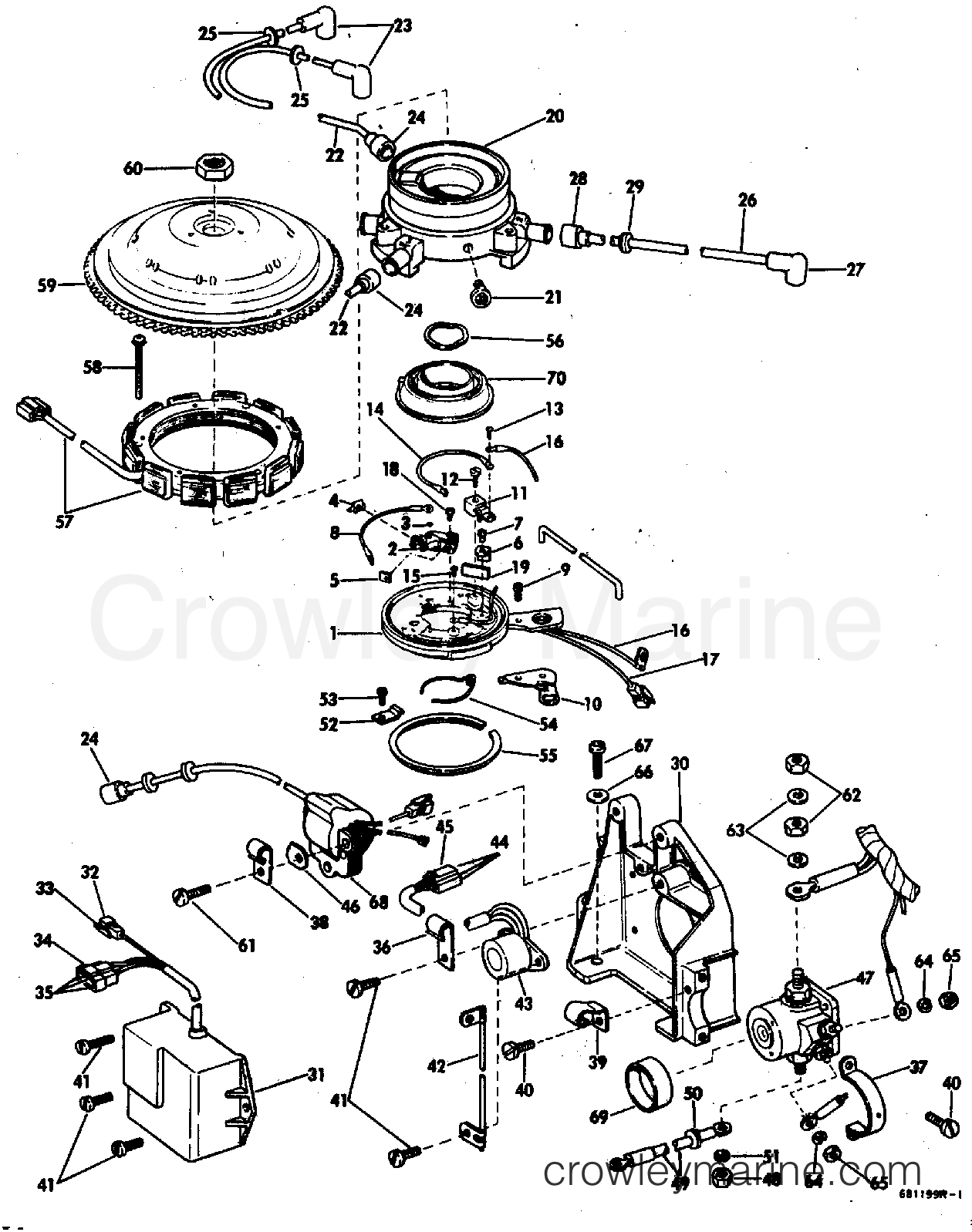 DISTRIBUTOR GROUP 1968 Outboard 55 TR10S Crowley Marine
