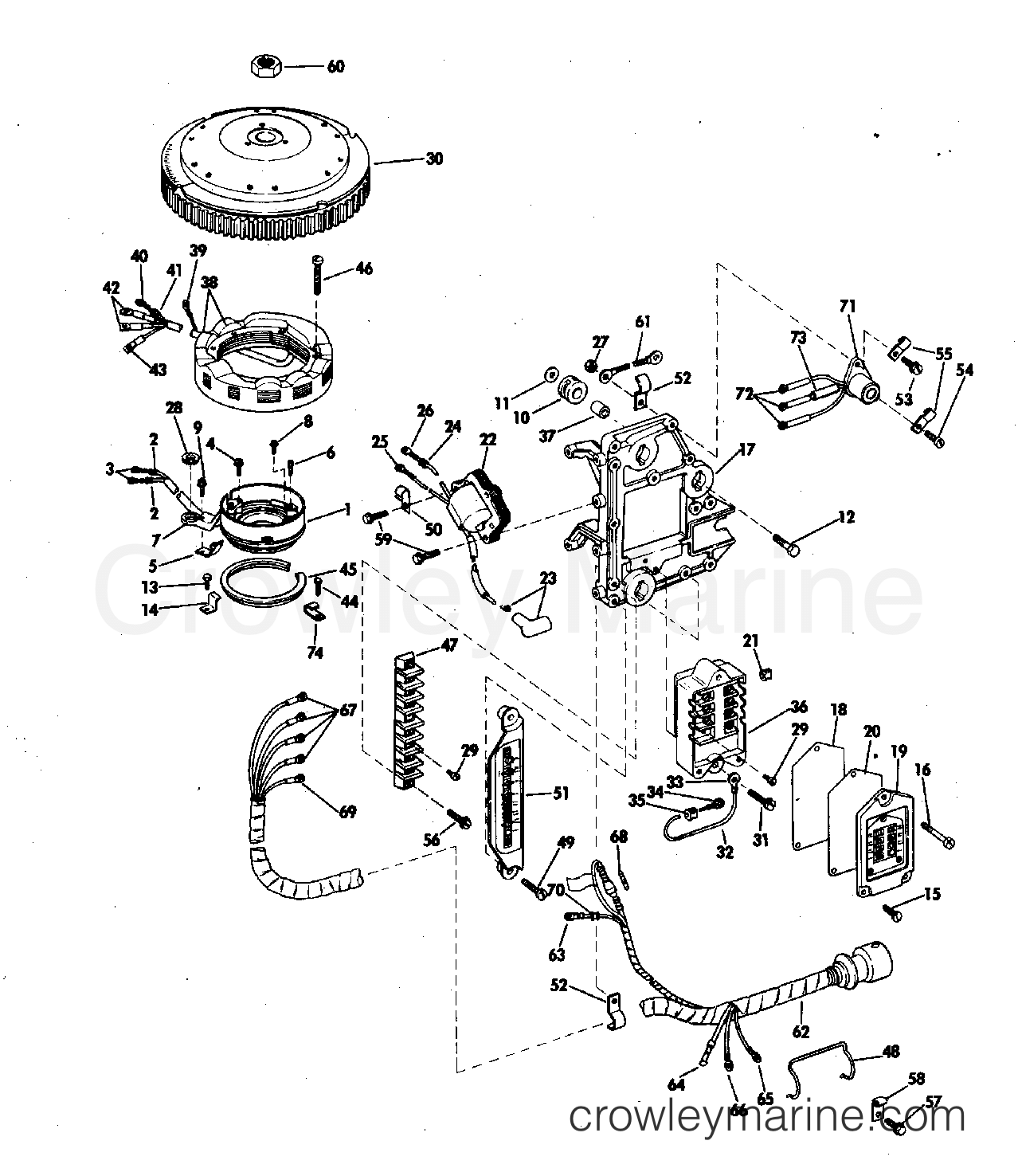 1976 Outboard 55 - 55E76E - IGNITION SYSTEM