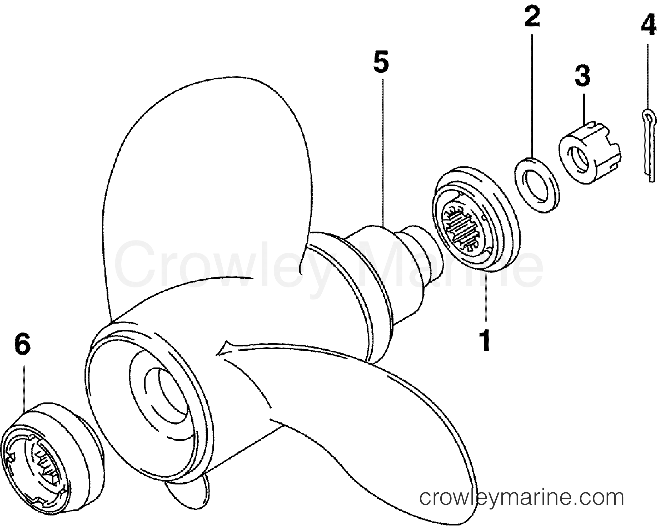 2006 Outboard 50 - BJ50PL4SDR - PROPELLER HARDWARE