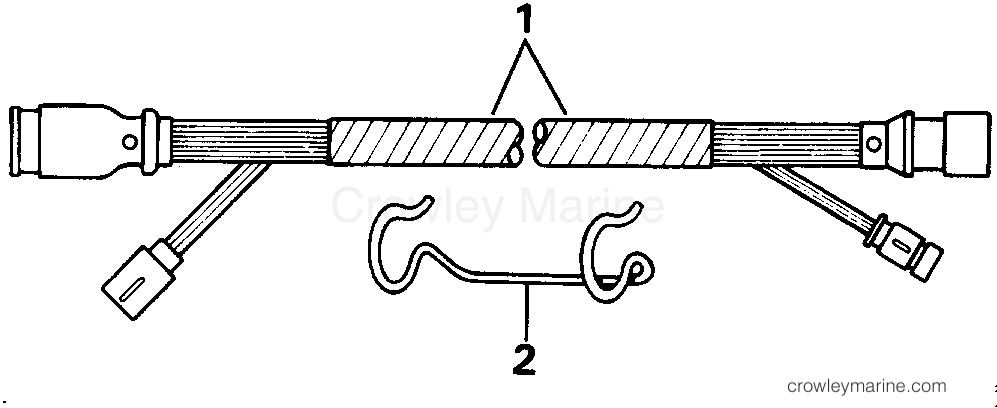 1992 Rigging OMC Stern Drive - All Models - EXTENSION HARNESS-INSTRUMENTS & TRIM CABLE