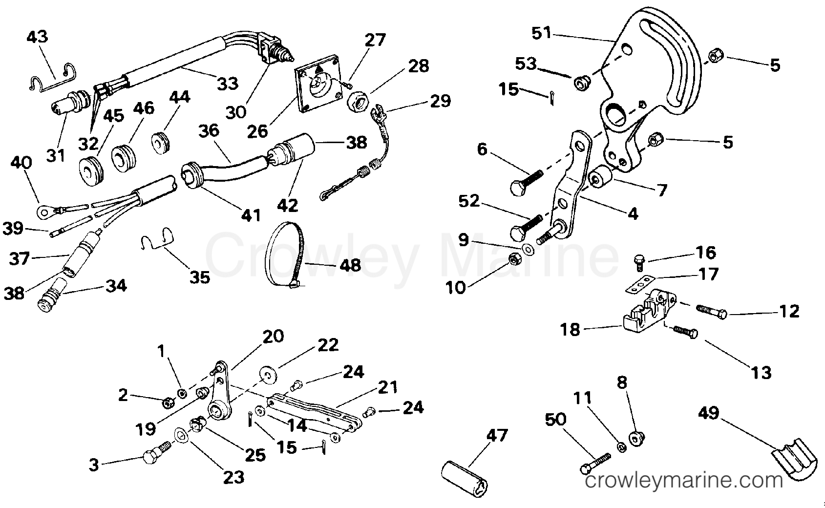 1993 Rigging Accessories - Remote Controls - REMOTE CONTROL ADAPTER KIT - 45, 55