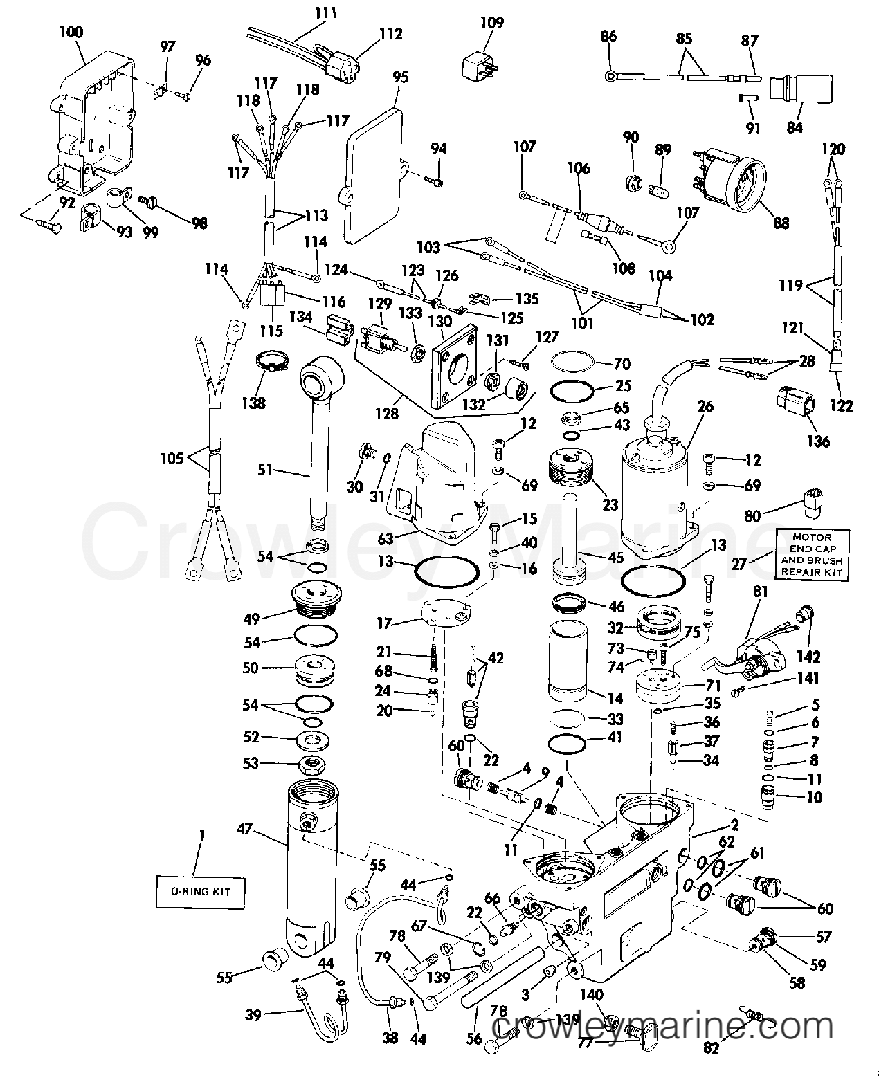 1989 Rigging Parts Accessories - Power Trim & Tilt - POWER TRIM/TILT 60 THRU 110