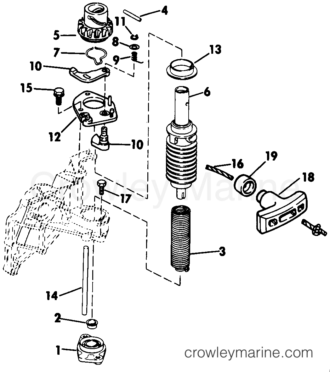 1985 Evinrude Outboards 6 - E6RCOB REWIND STARTER section