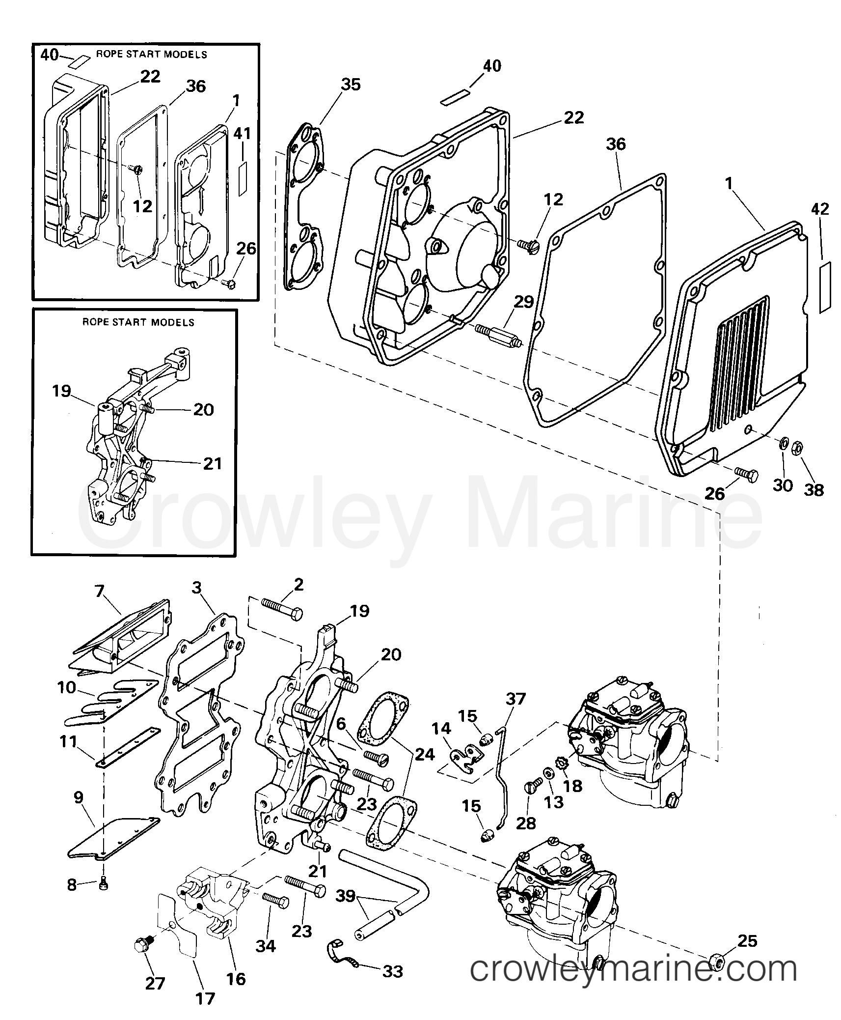 2000 Outboard 40 - J40RSSM - INTAKE MANIFOLD