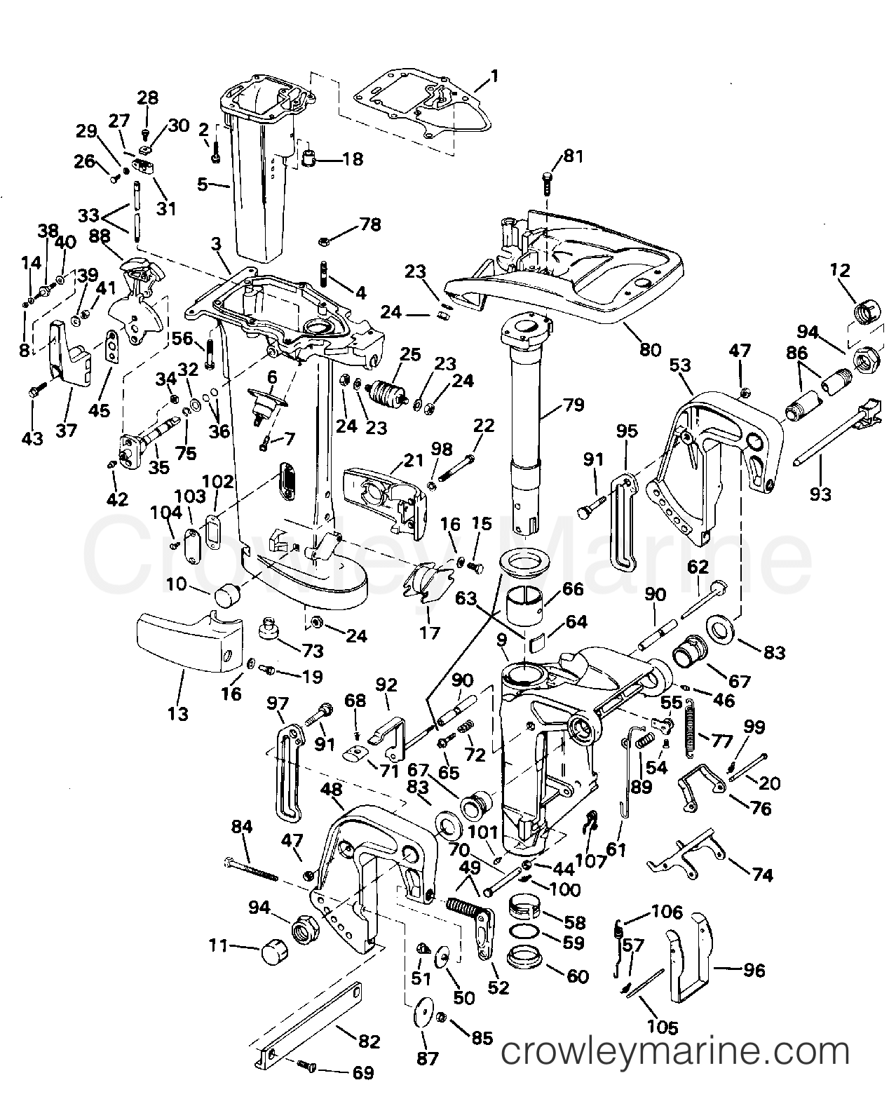 1995 Outboard 28 - J28ESLEOC - MIDSECTION