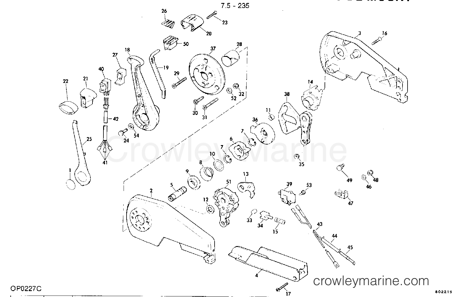 1980 Rigging Accessories - Remote Controls - REMOTE CONTROL ASSEMBLY-CONCEALED SIDE MOUNT