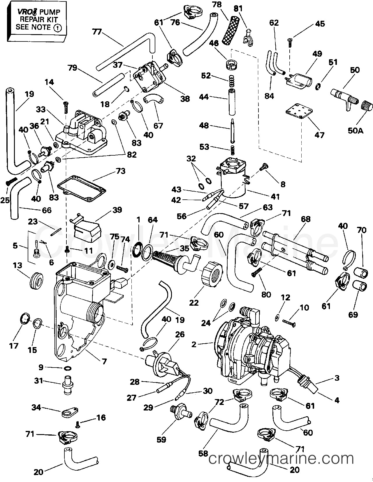 1991 Outboard 175 - J175EXEIS - FUEL BRACKET & COMPONENTS