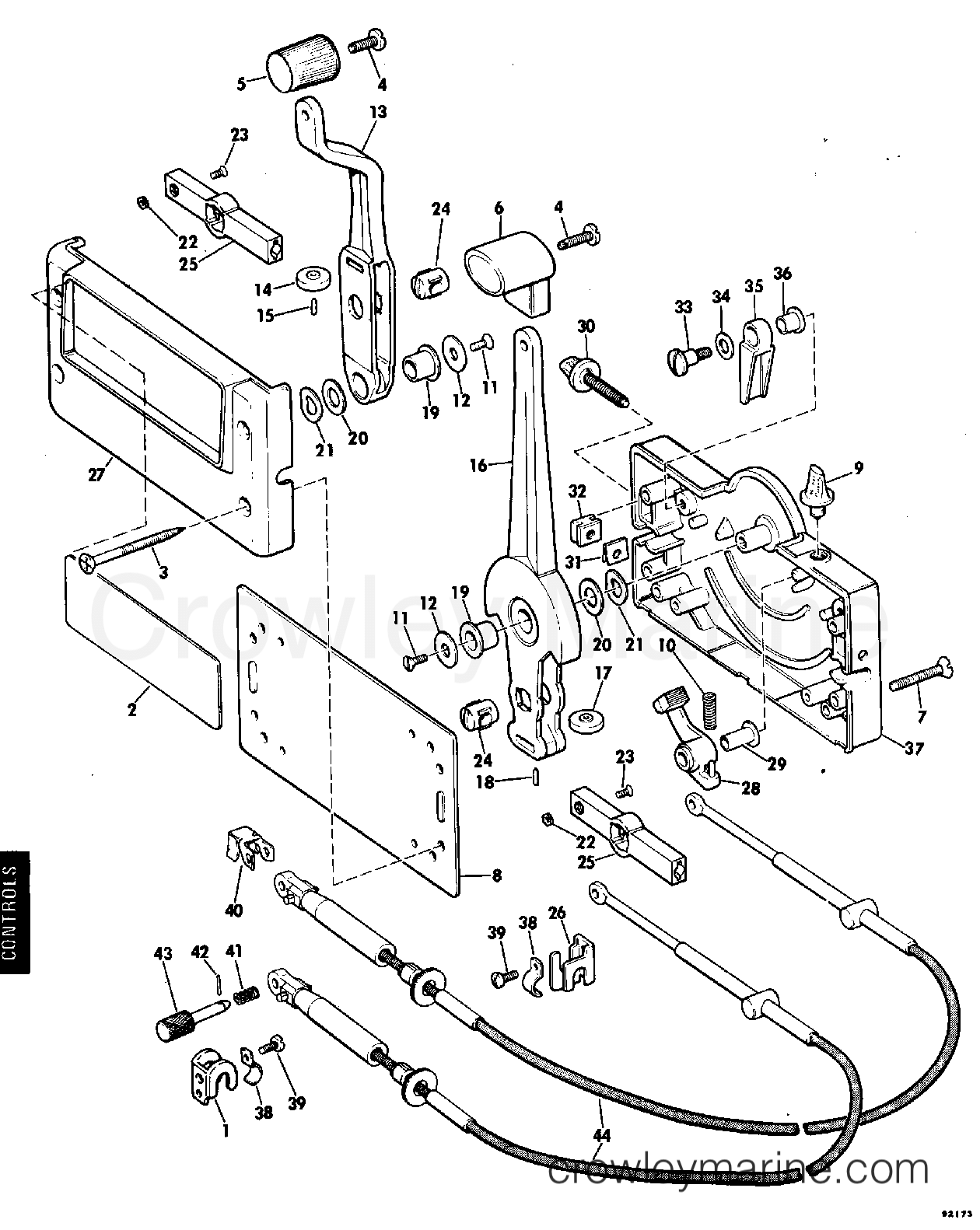1983 Rigging Accessories - Remote Controls - REMOTE CONTROL SINGLE MOTOR