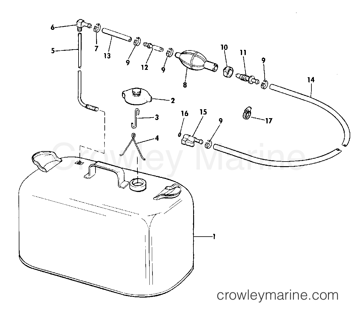 6 GALLON FUEL TANK KIT - 1980 Rigging Accessories Fuel System | Crowley ...