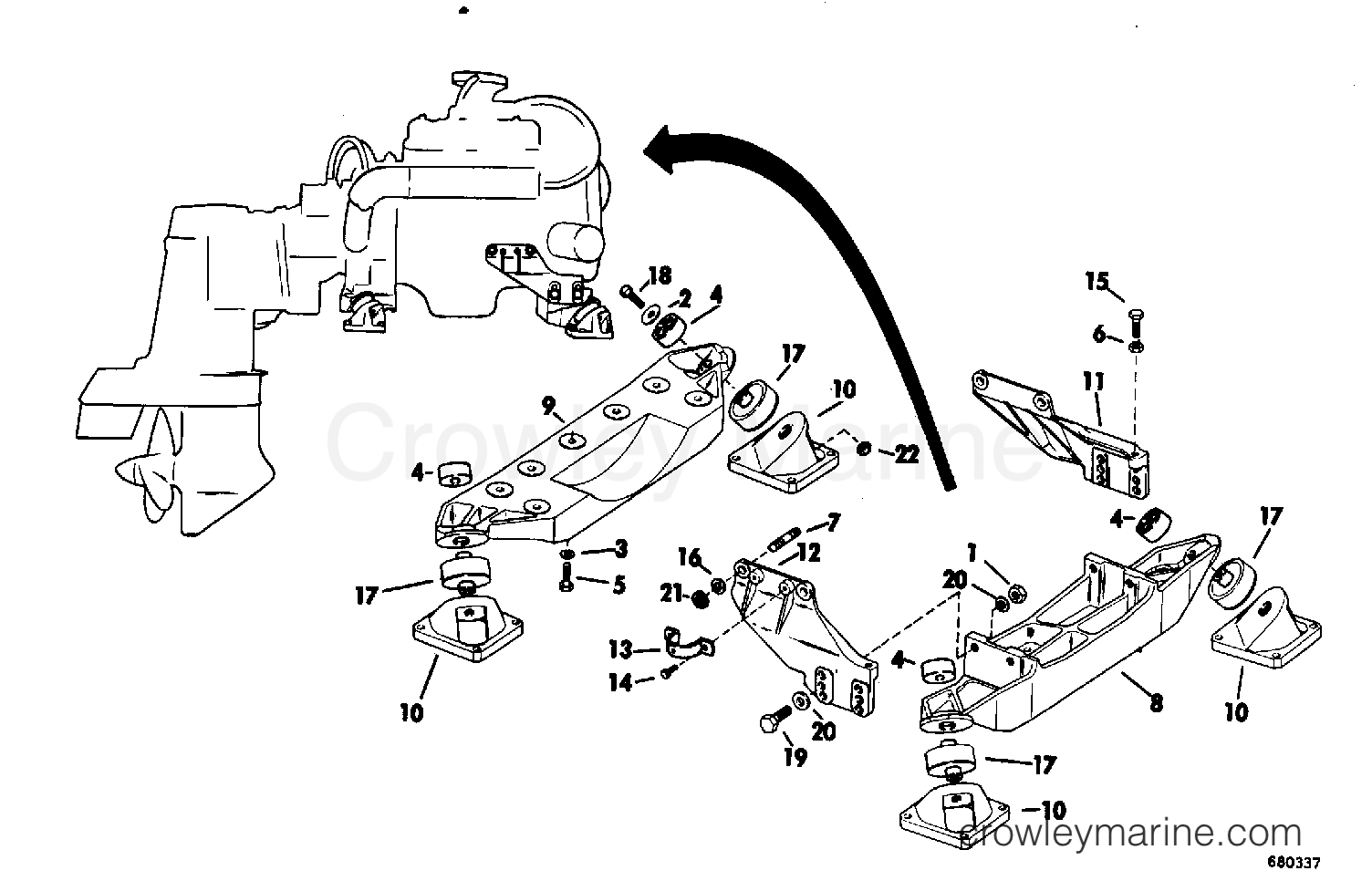1968 Stern Drive 200 - TU-16C - ENGINE MOUNT GROUP