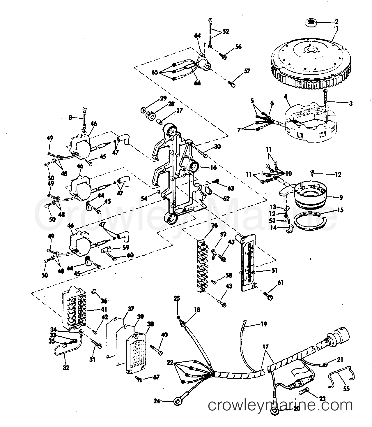 1975 Outboard 75 - 75542B - IGNITION SYSTEM
