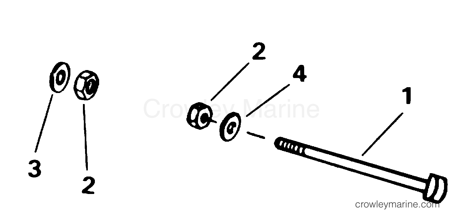 2000 Outboard 40 - J40RSSM - TRANSOM MOUNT KIT - 50 ROPE