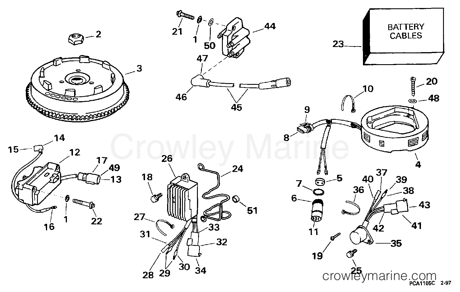 1997 Evinrude Outboards 9.9 - BE10FRELUA IGNITION - ELECTRIC section