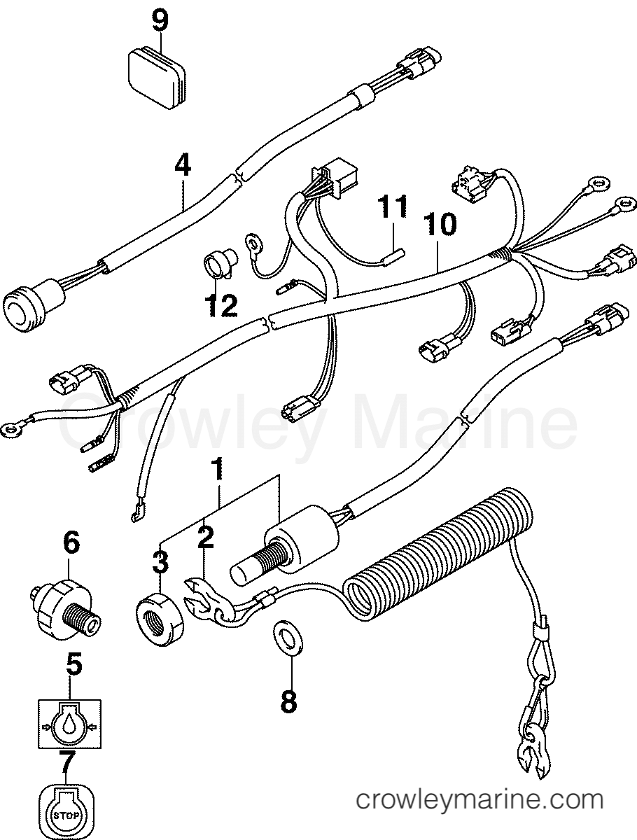 2007 Outboard 10 - J10RL4SUB - ENGINE ELECTRICAL HARNESS