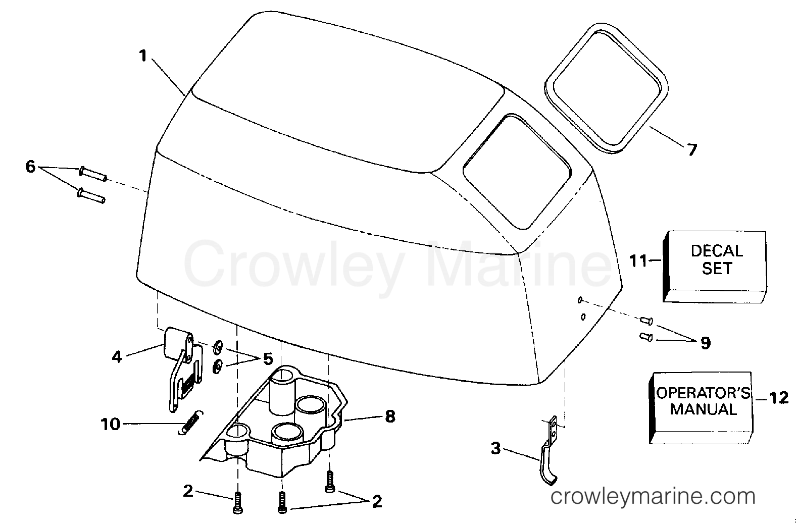 1993 Outboard 8 - E8RETB - ENGINE COVER