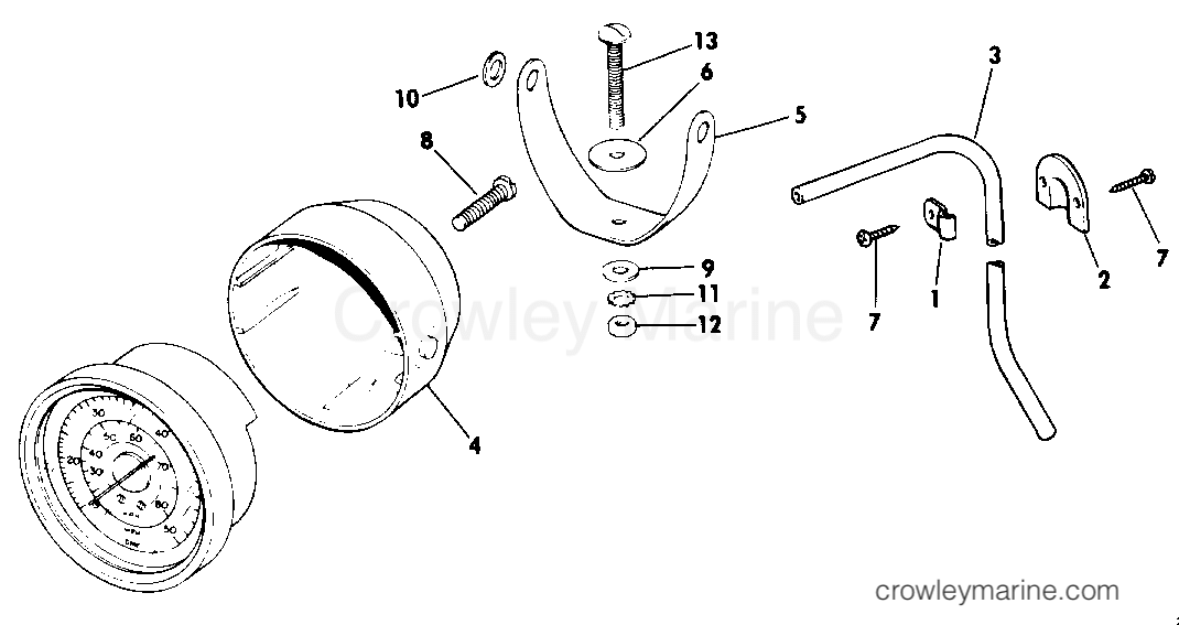 1984 Rigging Accessories - Instruments - SPEEDOMETER KIT - POD MOUNT