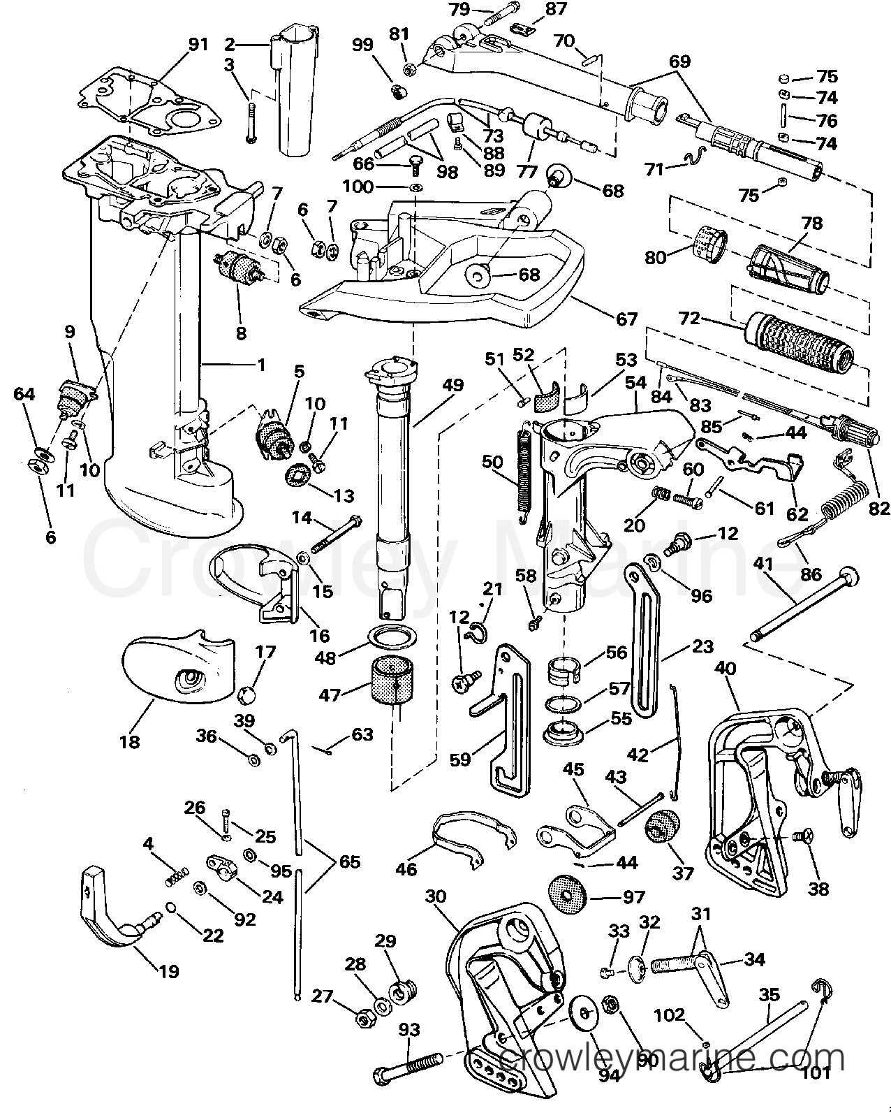 1988 Outboard 14 - VJ14RCCS - MIDSECTION