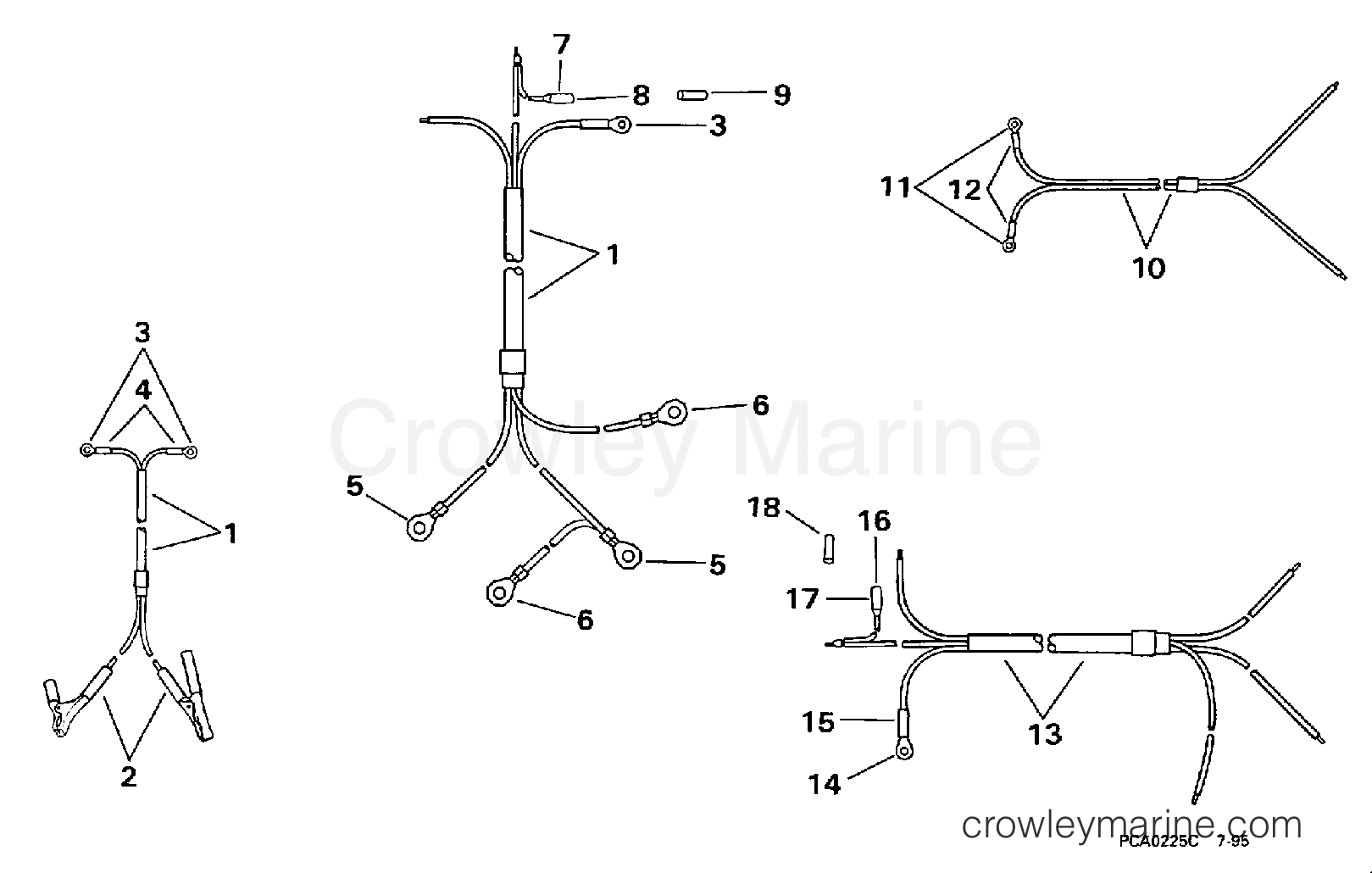 BATTERY CABLE/HAND STEERING 1998 Electric Trolling Motor 12 Volt