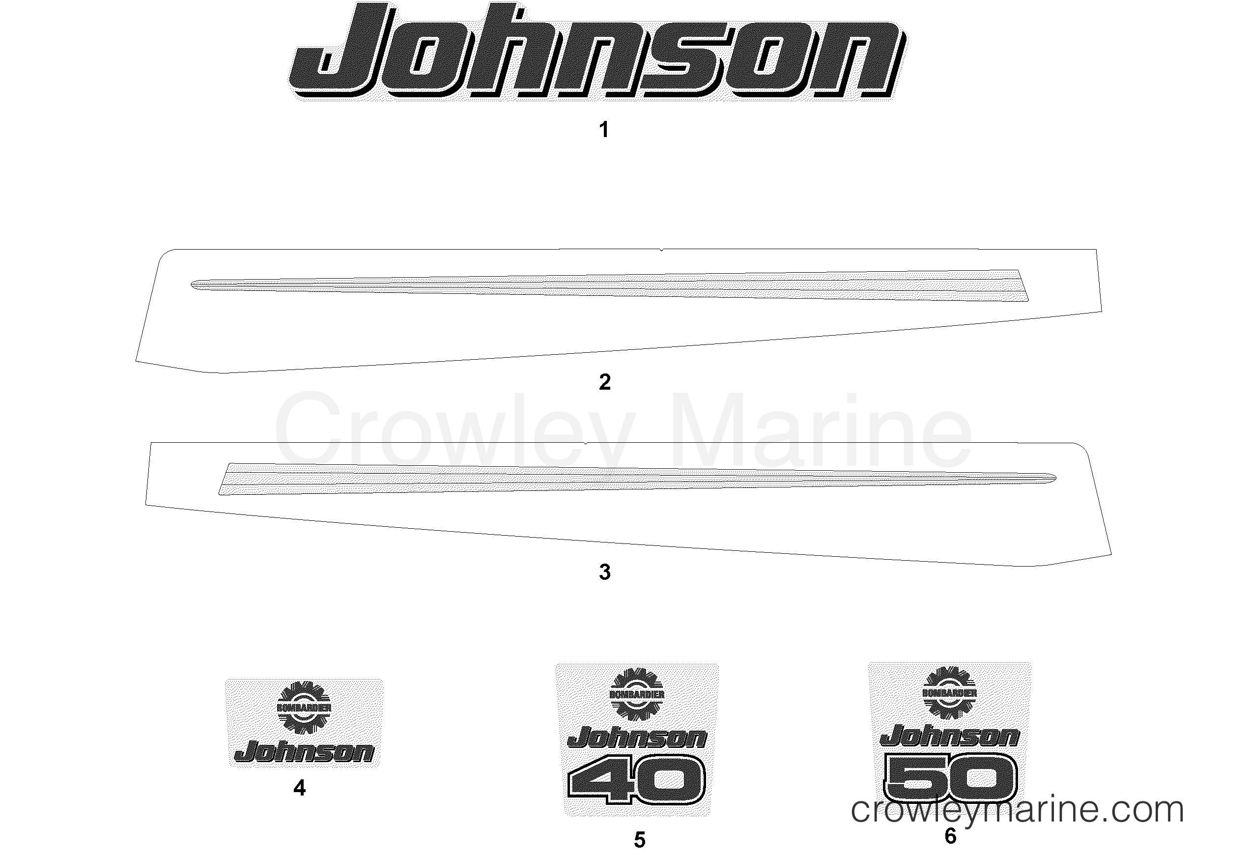 2003 Outboard 50 - J50PLSTD - DECALS