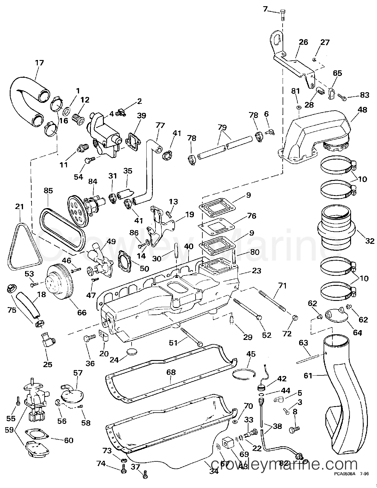 1997 Stern Drive 3 - 302CMLKD - COOLING & OILING
