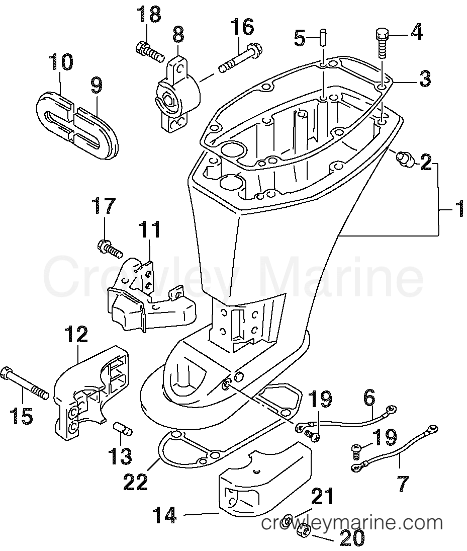 2004 Outboard 10 - J10EL4SRC - DRIVESHAFT HOUSING