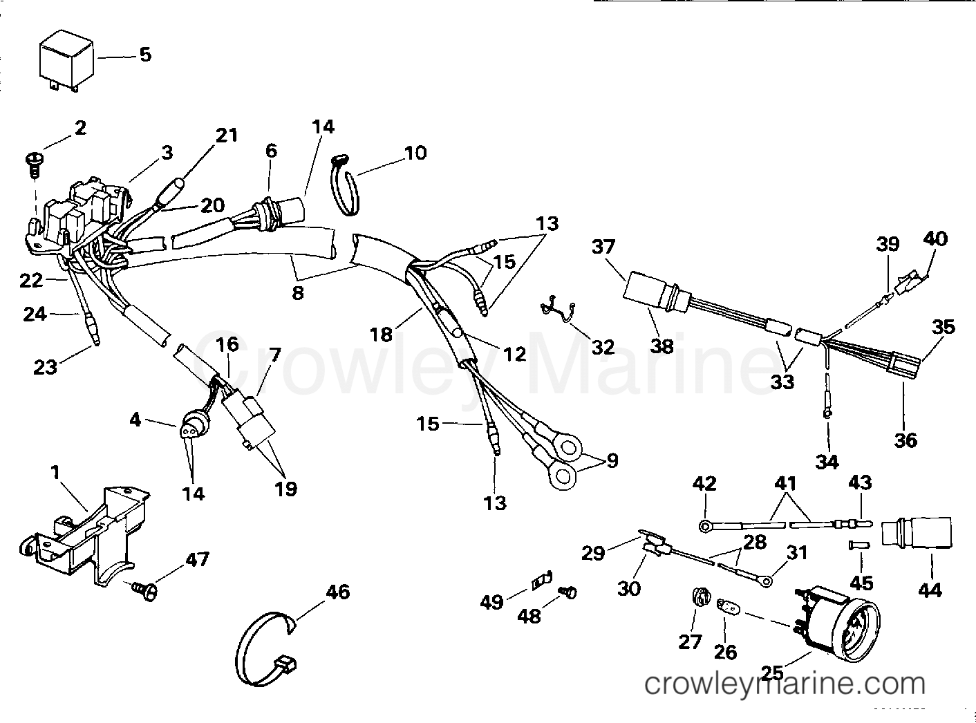1994 Quiet Rider 150 - 150SLERC - POWER TRIM/TILT ELECTRICAL