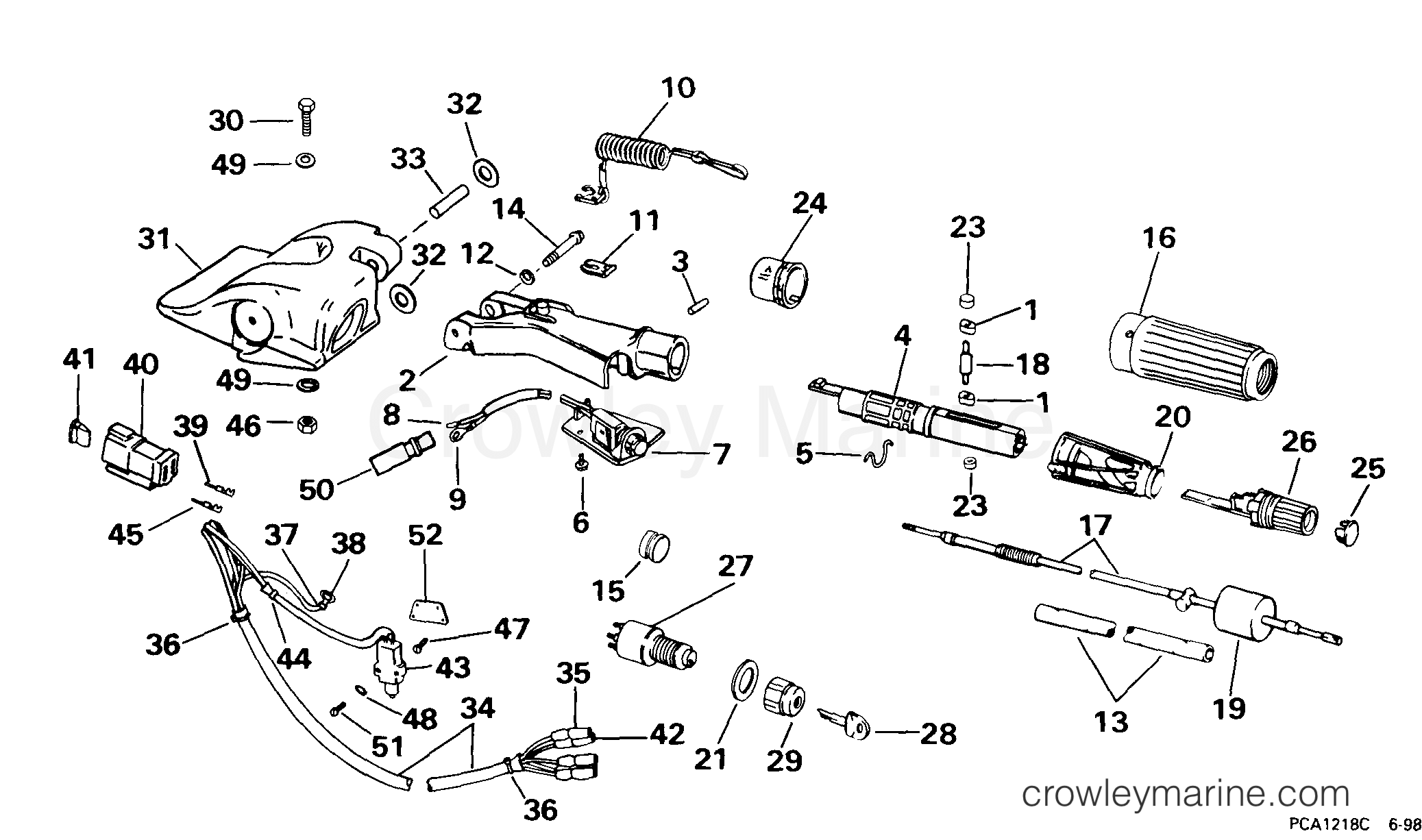 1999 Outboard 35 - BJ35EL3EEM - STEERING & SHIFT HANDLE