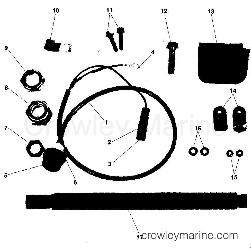 1989 Rigging Accessories - Remote Controls - REMOTE CONTROL CONVERSION KIT 1800CC COMMERCIAL MODELS