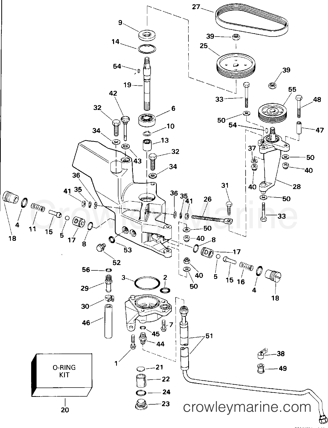1994 Outboard 300 - J300PLERC - POWER STEERING PUMP