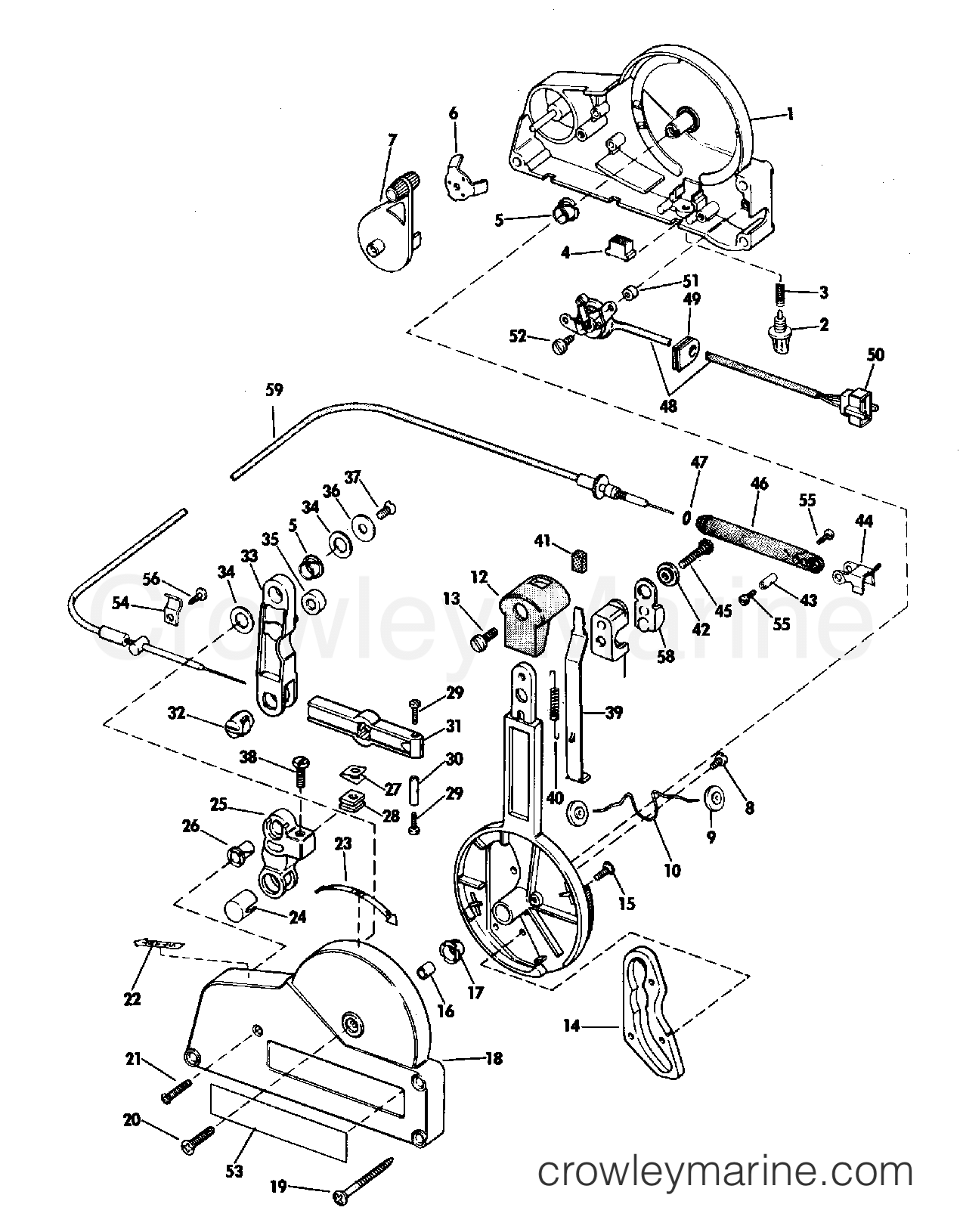 1969 Johnson Outboards 115 - 115ESL69E REMOTE CONTROL GROUP ELECTRIC SHIFT section