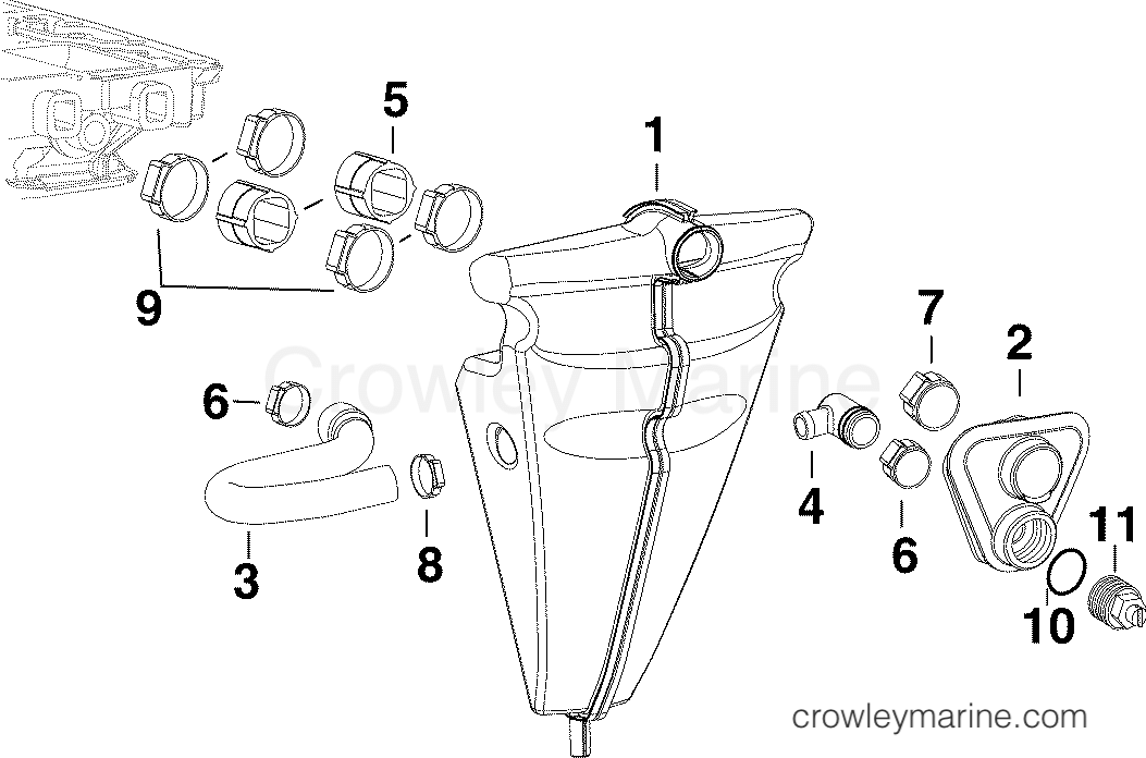2005 Outboard 225 - E225DHLSOF - EXHAUST MUFFLER