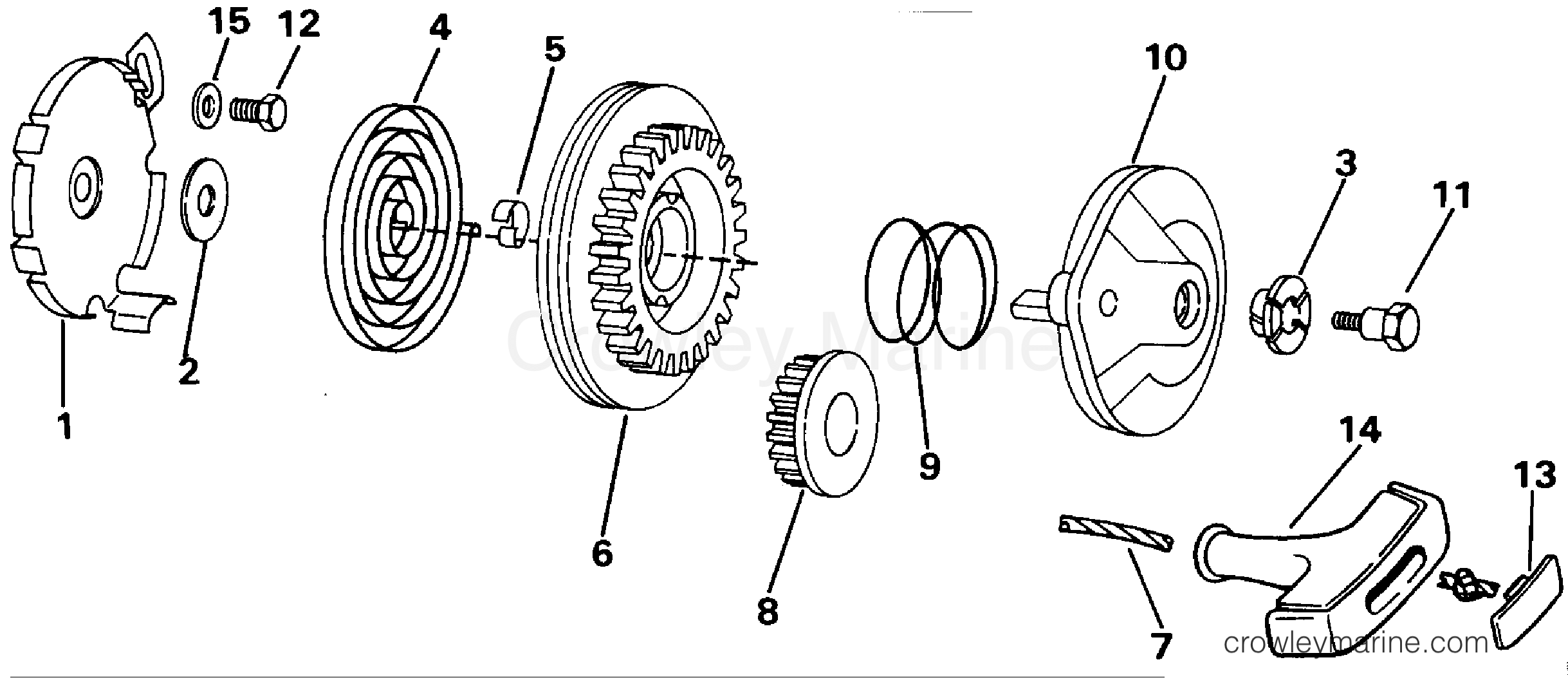 1992 Outboard 4 - E4RDHLENM - REWIND STARTER