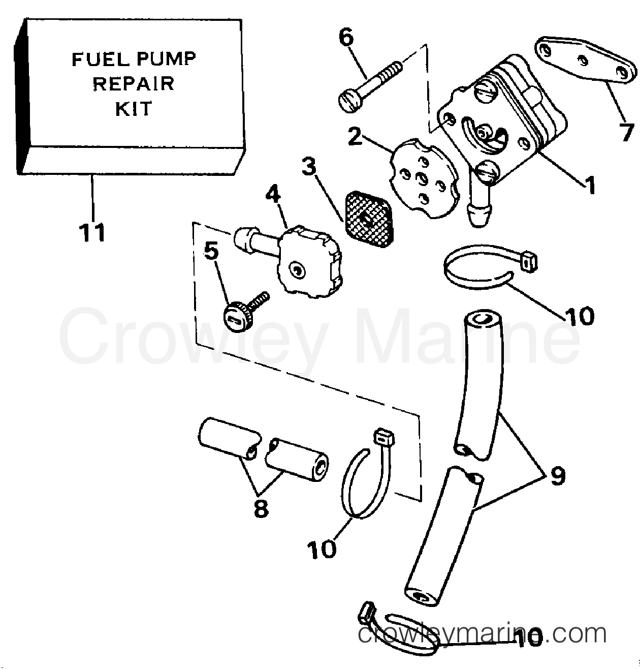 1986 Evinrude Outboards 9.9 - E10ECDB FUEL PUMP section