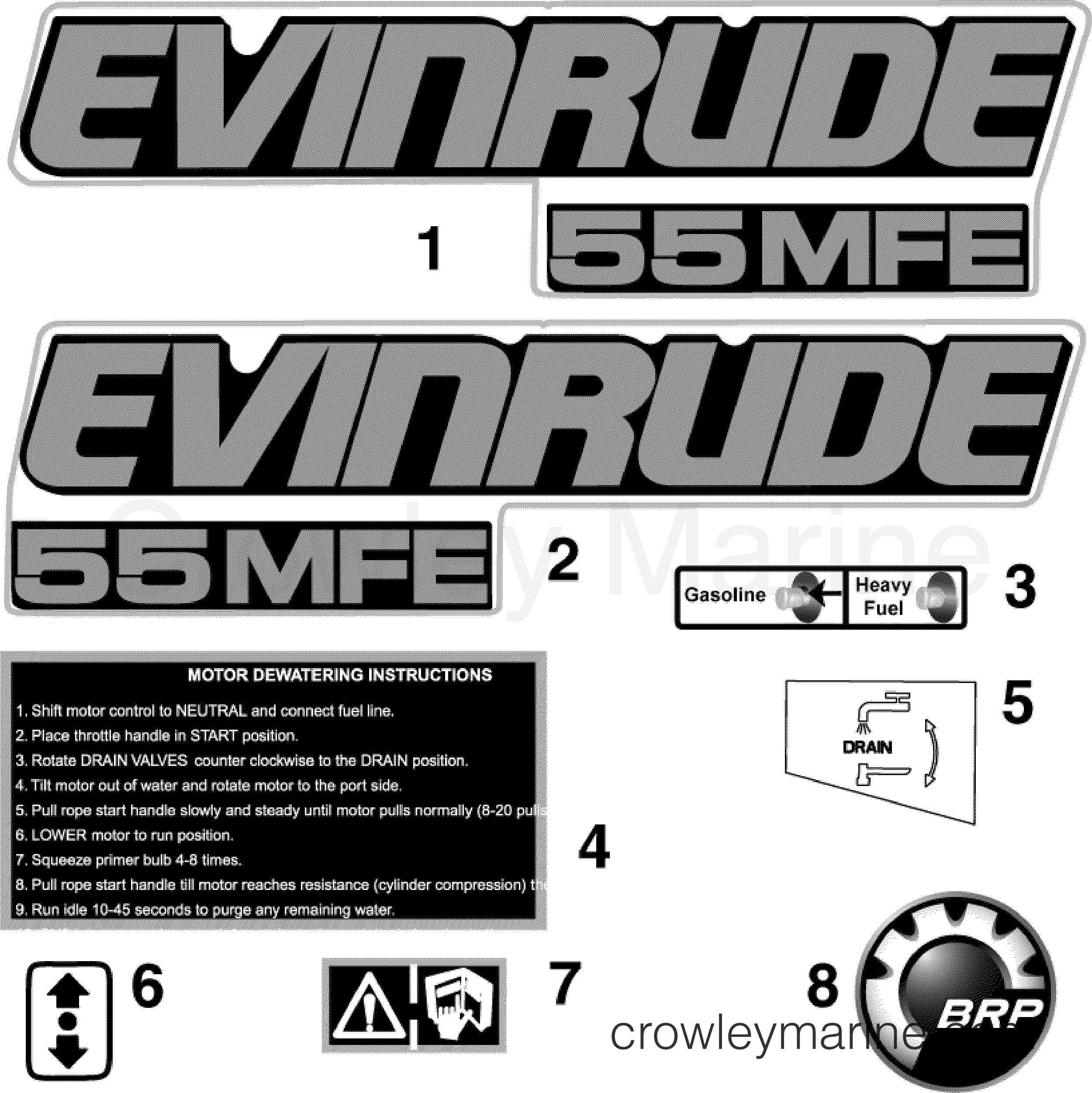 2009 Outboard 55 - E55MJRLSER - DECALS