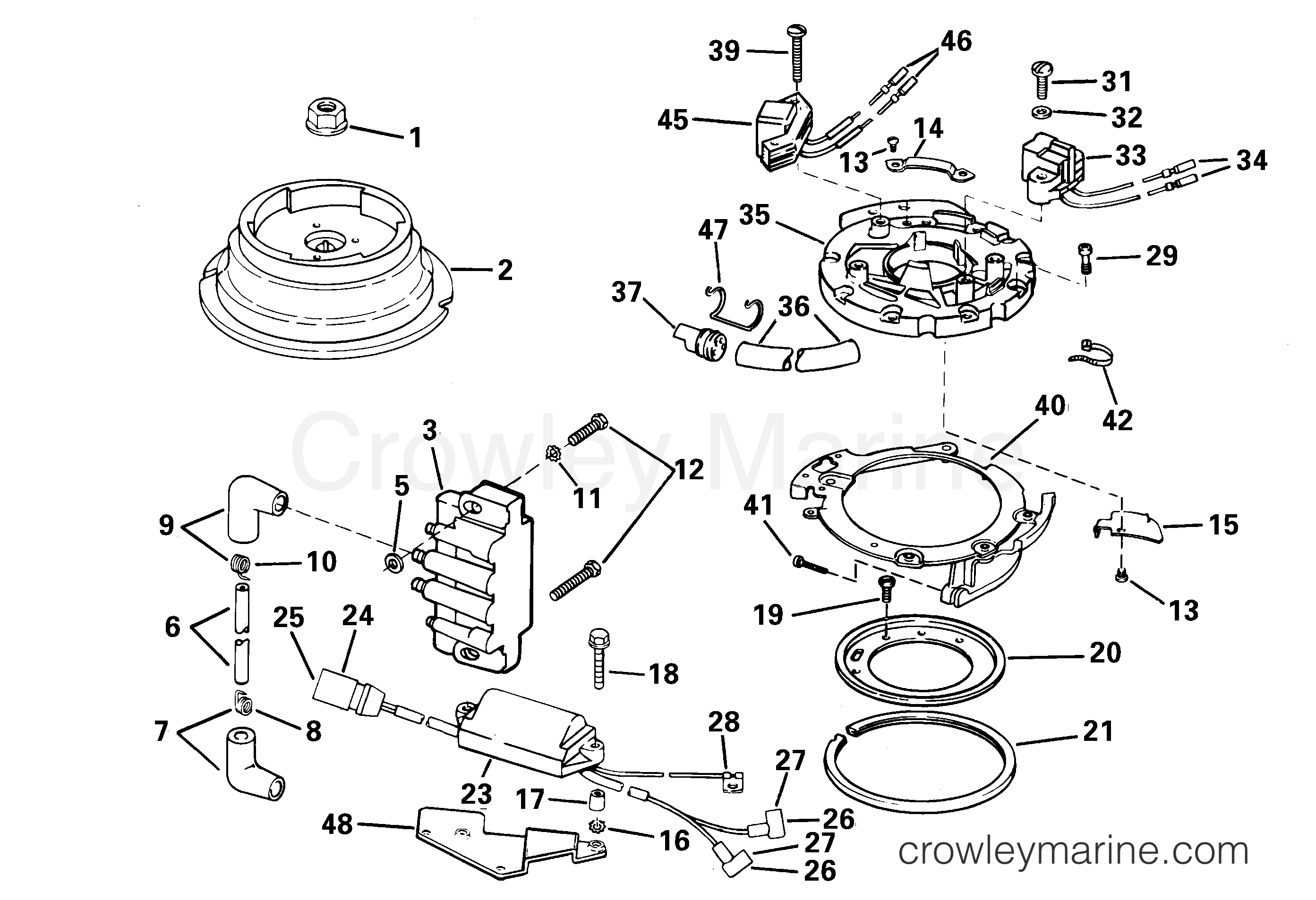 2001 Outboard 8 - J8WRLSIR - IGNITION