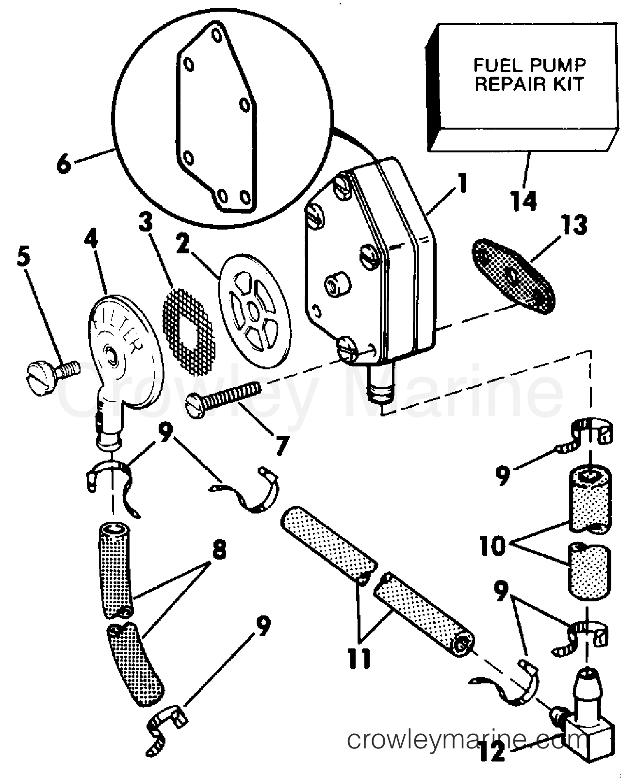 1988 Outboard 30 - J30TECCE - FUEL PUMP