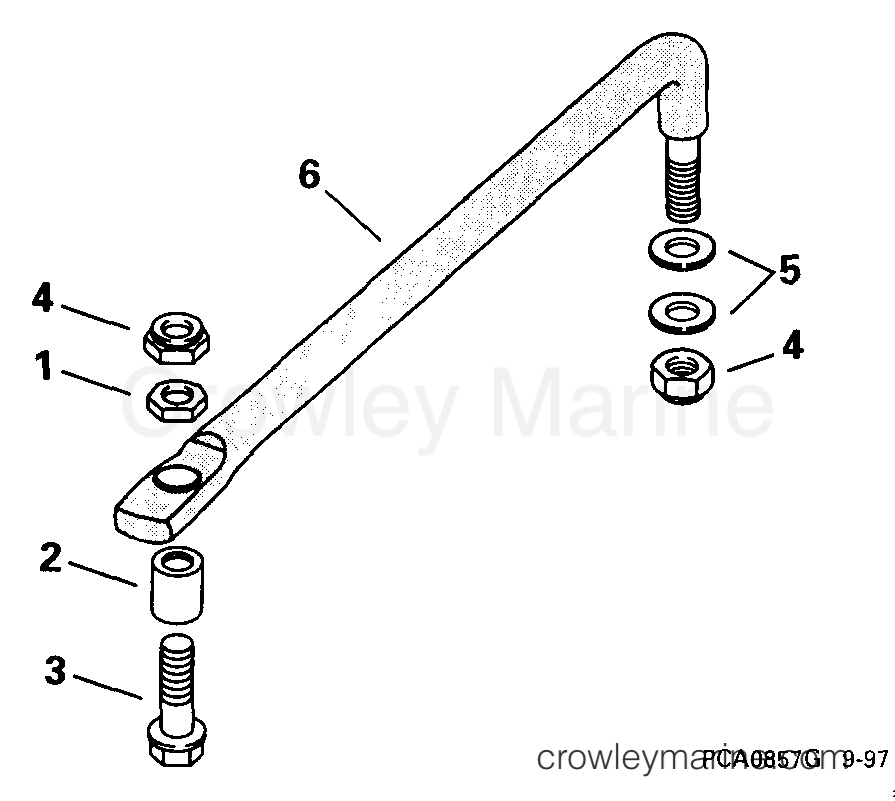 1998 Evinrude Outboards 250 - BE250CXECB STEERING LINK KIT section