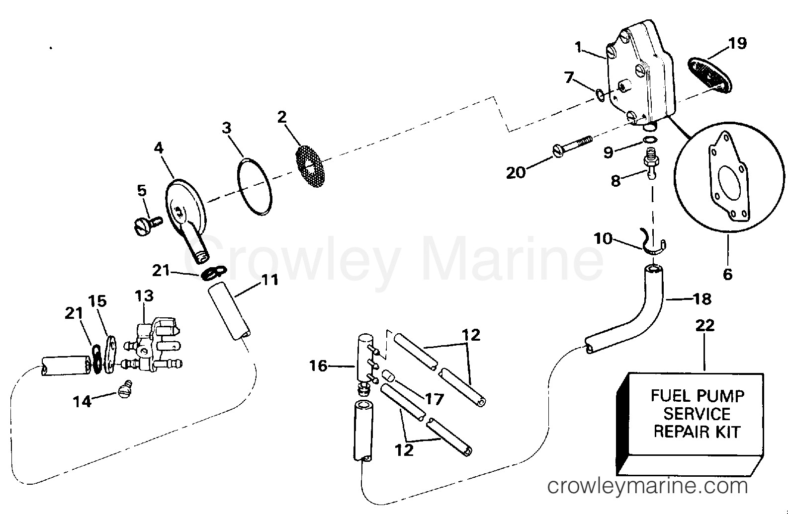 1993 Outboard 50 - E50BEETB - FUEL PUMP AND FILTER