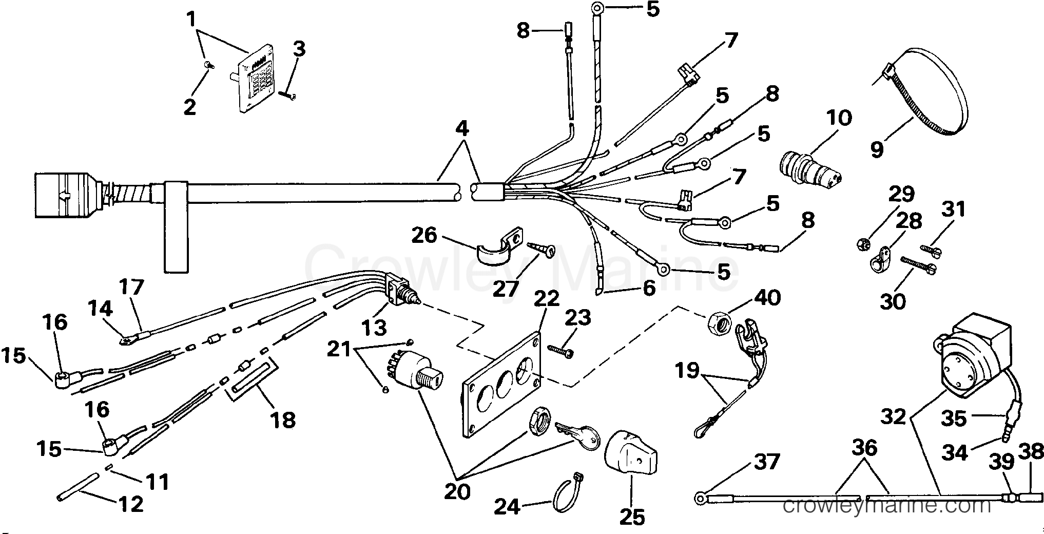 1991 Rigging Accessories - Electrical System - WIRING KIT - DUAL ENGINE