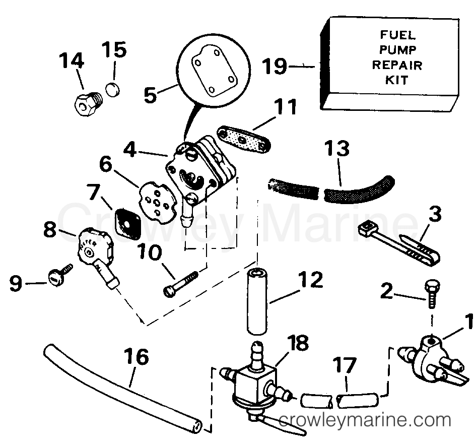 1993 Rigging Accessories - Fuel System - FUEL PUMP KIT - 3 & 4 MODELS ONLY