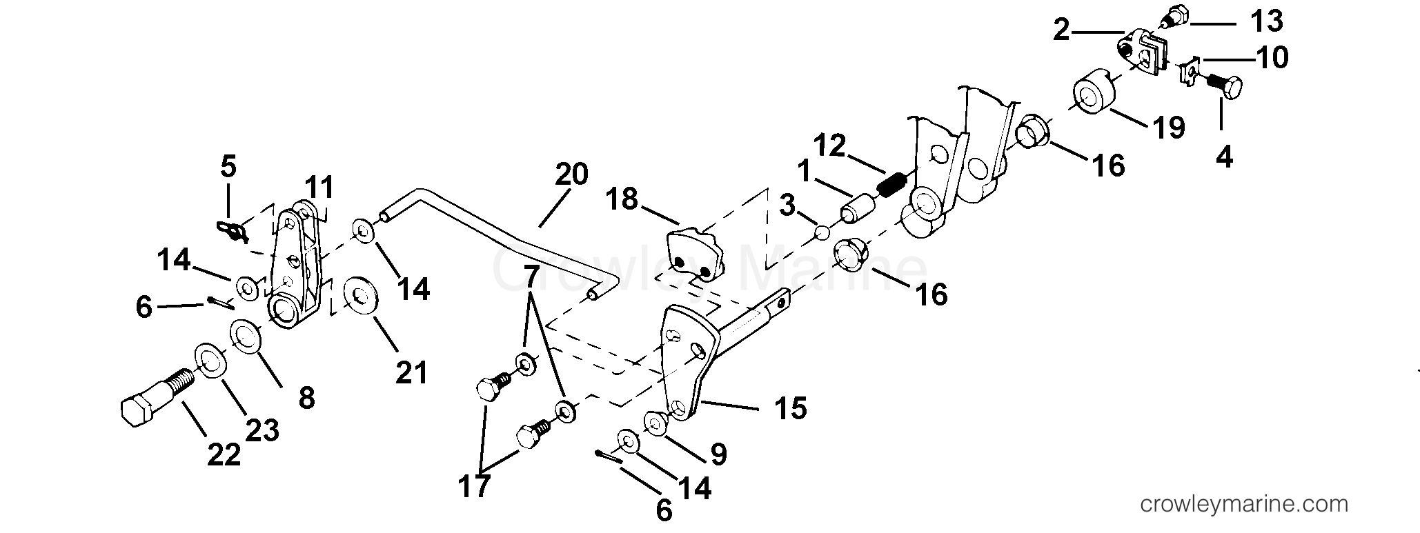 2003 Outboard 40 - J40PLSTD - SHIFT LINKAGE