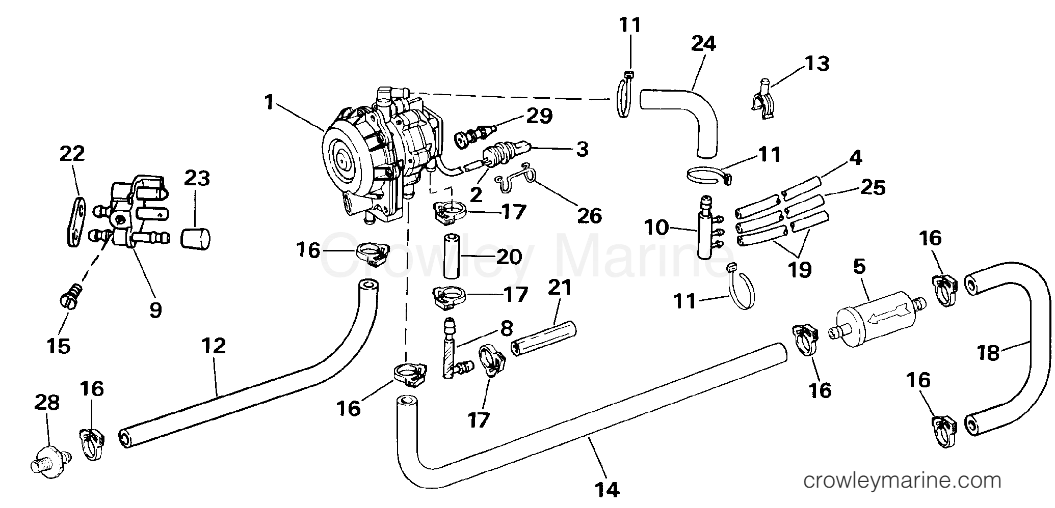 1990 Outboard 40 - E40EESR - VRO2 PUMP
