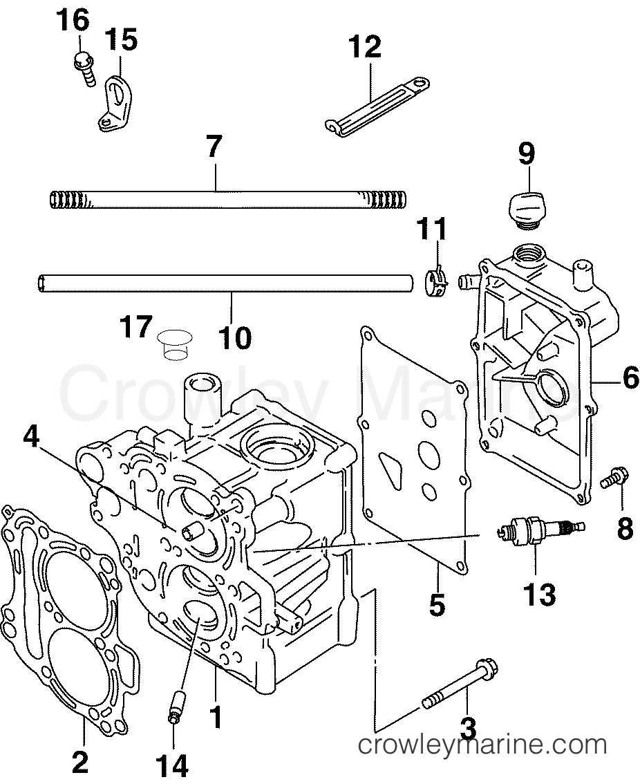 2004 Outboard 10 - J10EL4SRC - CYLINDER HEAD