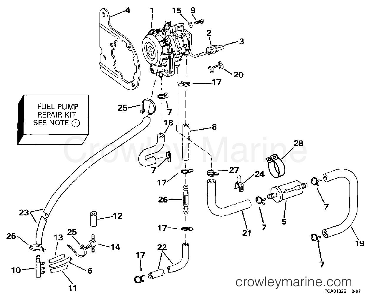 1997 Outboard 50 - BJ50DTLEUR - FUEL PUMP