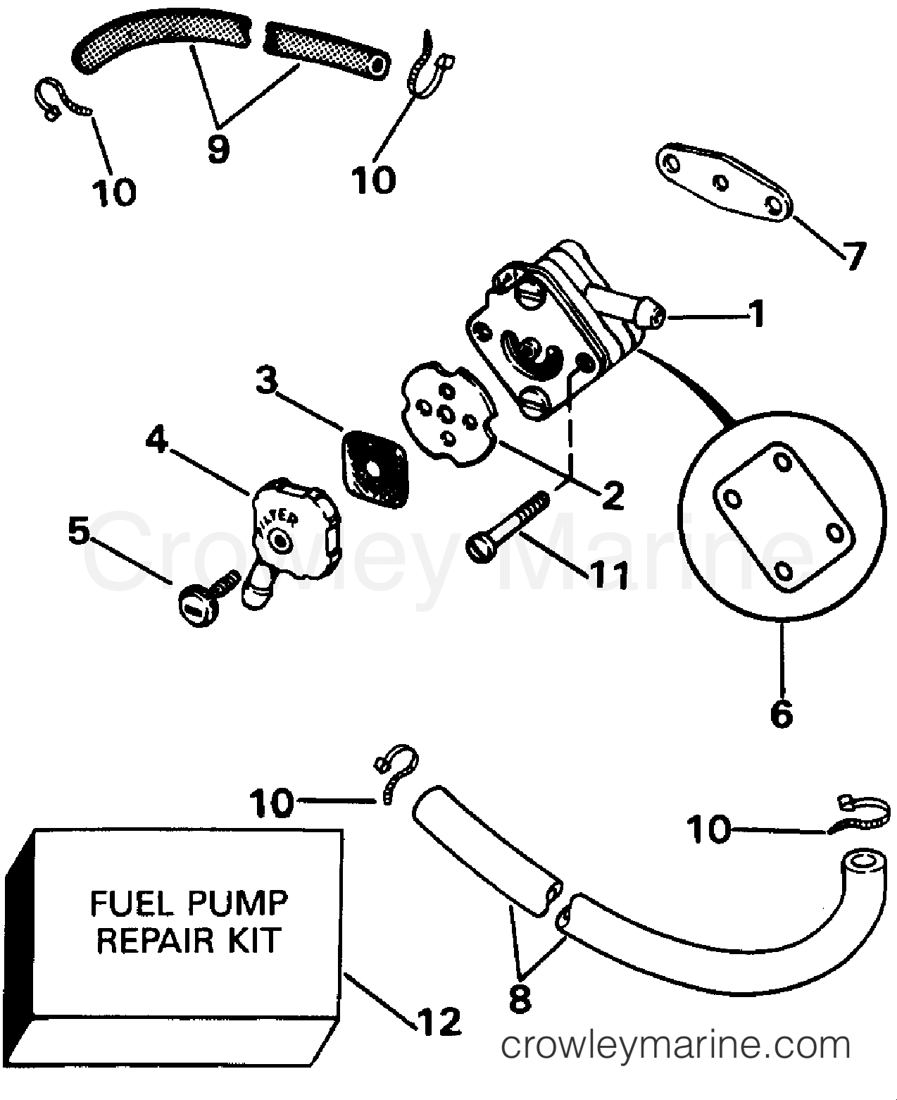 1992 Outboard 8 - J8SRLENM - FUEL PUMP