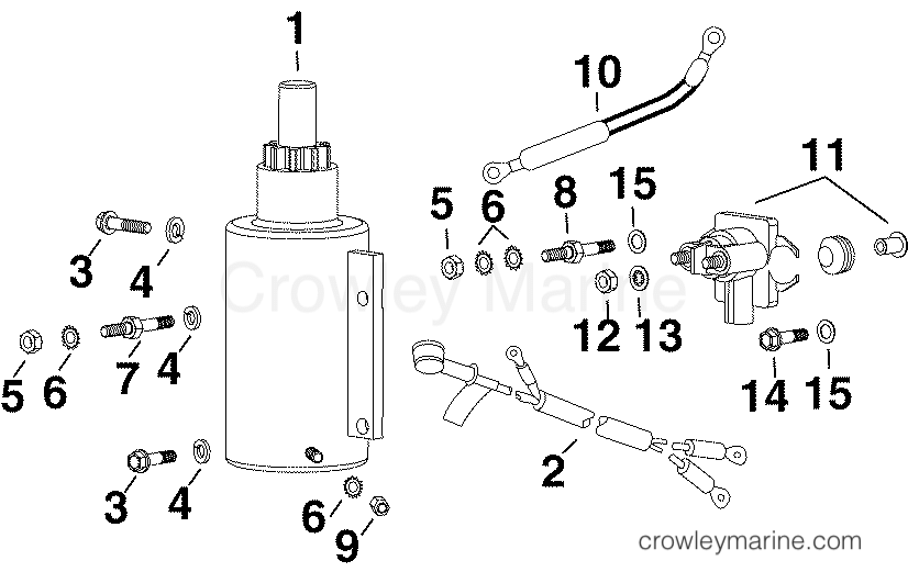 2004 Outboard 40 - E40DPLSRC - STARTER & SOLENOID (DE & DP MODELS)