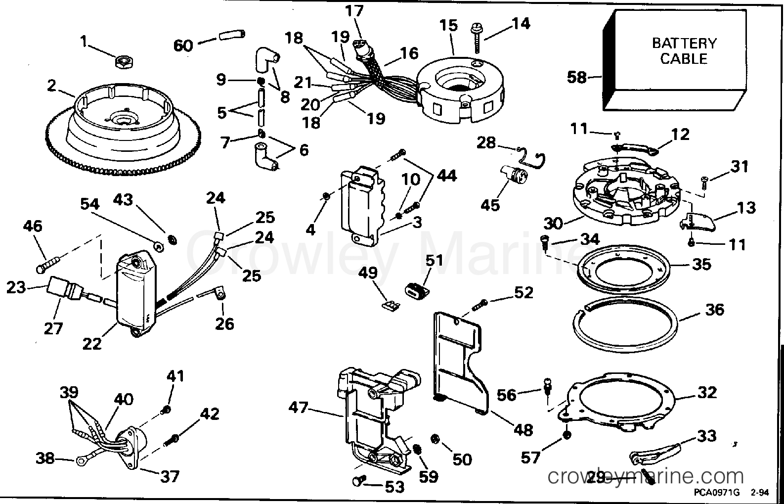1995 Outboard 15 - J15EEOD - IGNITION - ELECTRIC