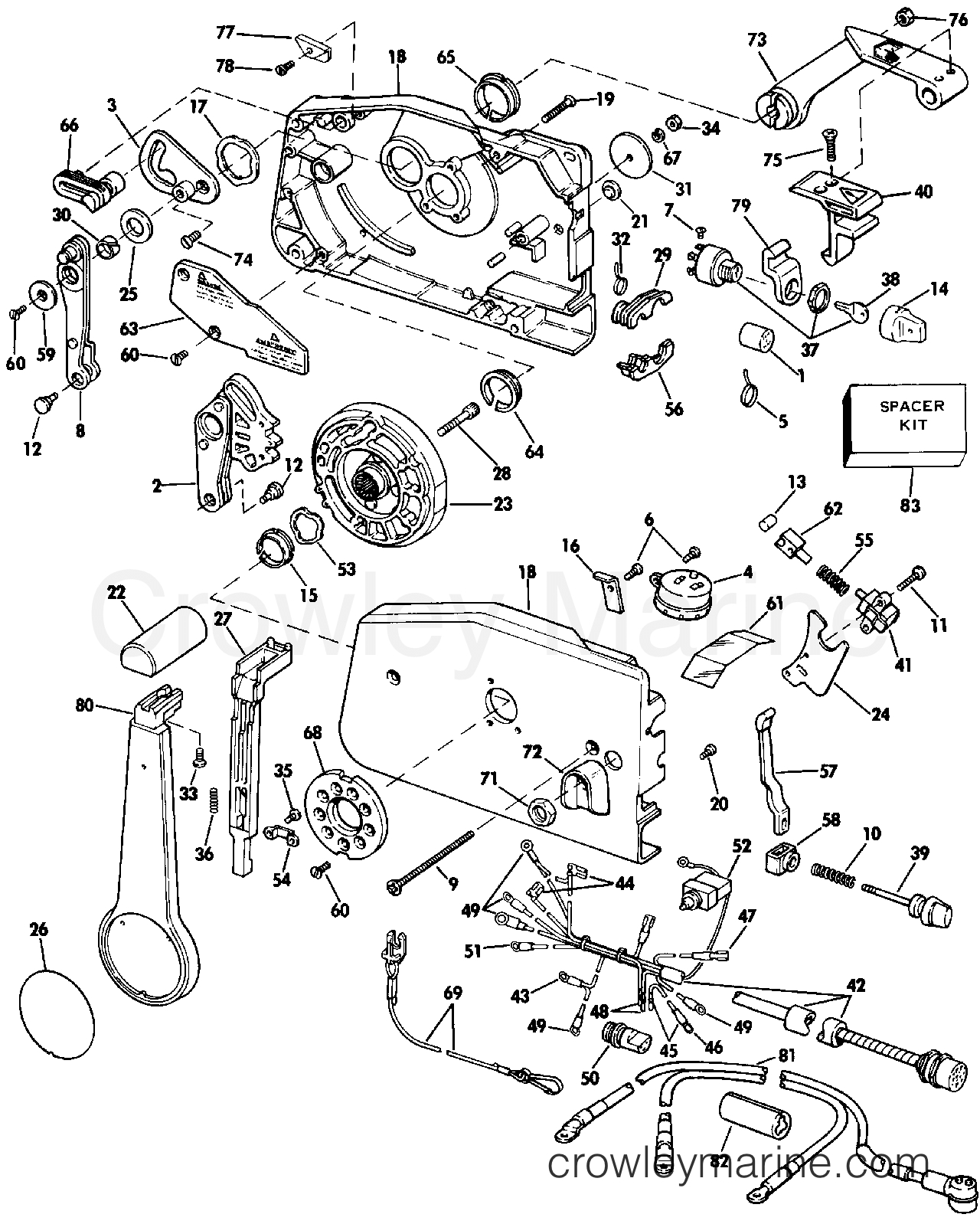 1988 Outboard 30 - E30TECCE - REMOTE CONTROL